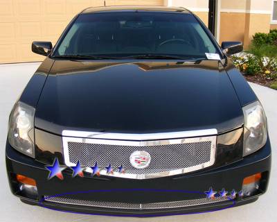 APS - APS Wire Mesh Bumper Grille Polish 03-07 Cadillac CTS GR01GEC78T