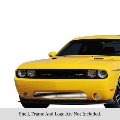APS - APS GR04FFI18C Stainless Billet Bumper Grille Brushed for 11-14 Challenger
