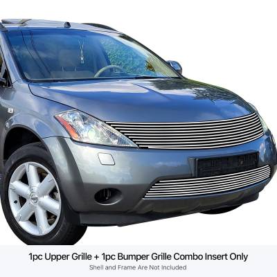 APS - APS Stainless Billet Grille Brushed for 03-08 Nissan Murano GR14HGH19C