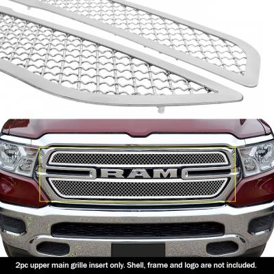 APS - APS Wire Mesh Grille Polish for 19-24 RAM 1500 Tradesman GR04GFG28S