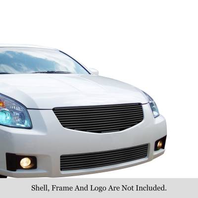 APS - APS GR14HGH99J Stainless Billet Grille Black for 07-08 Nissna Maxima