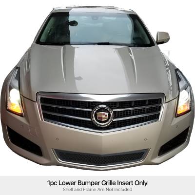 APS - APS Wire Mesh Bumper Grille Black 13-14 Cadillac ATS GR01GEI53H
