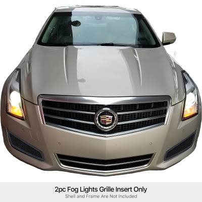 APS - APS Wire Mesh Fog Light Grilles Black 13-14 Cadillac ATS GR01GEI54H