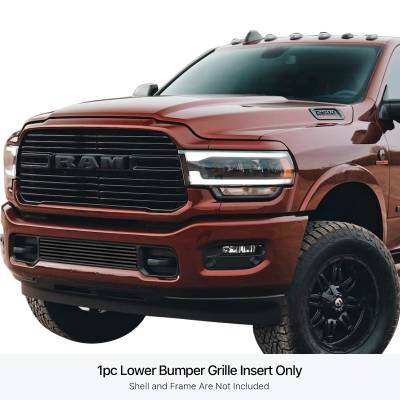 APS - APS Stainless Billet Bumper Grille Black for 19-24 RAM 1500 GR04FEJ32J