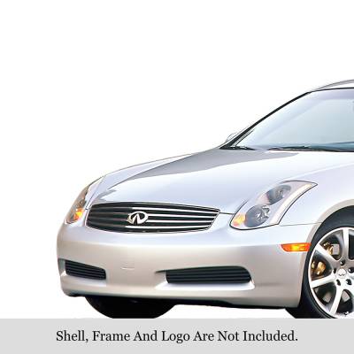APS - APS Stainless Billet Bumper Grille Black for 03-05 G35 Coupe GR14FEF03J