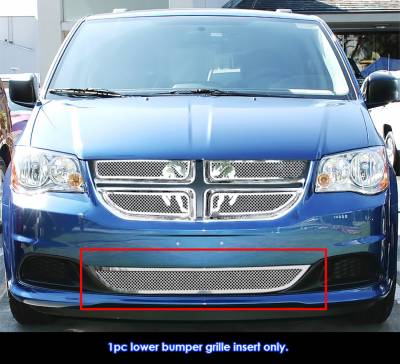 APS - APS Wire Mesh Bumper Grille Polish for 11-20 Dodge Grand Caravan GR04GFH67T
