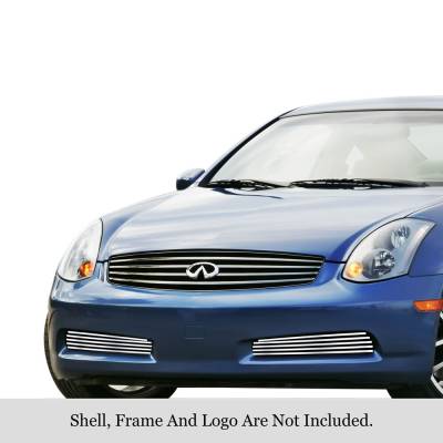 APS - APS Stainless Billet Bumper Grille Polish for 03-05 G35 Coupe GR14FEF03S