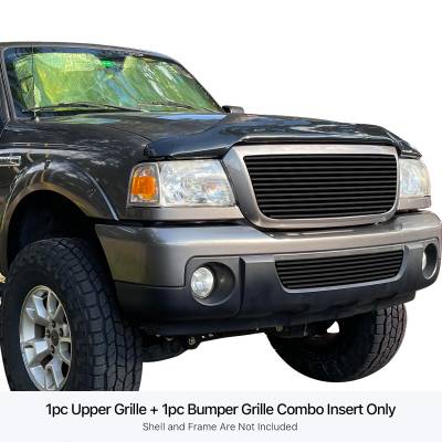 APS - APS Stainless Billet Grille Black 06-11 Ford Ranger GR06HGI12J