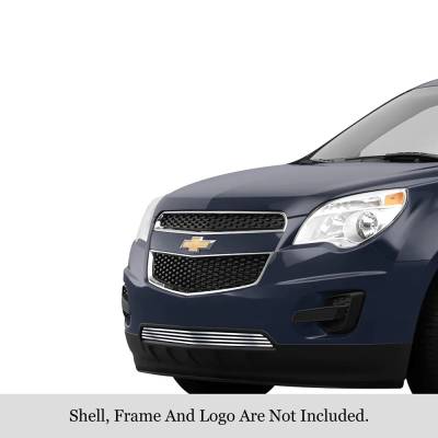APS - APS Stainless Billet Bumper Grille Brushed 10-15 Chevrolet Equinox GR03FFG39C