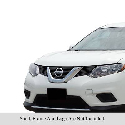 APS - APS Stainless Billet Grille Black for 14-16 Nissan Rogue GR14FFC87J