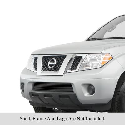 APS - APS GR14FFD13J Stainless Billet Bumper Grille Black for 09-21 Nissan Frontier