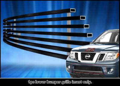 APS - APS Stainless Billet Bumper Grille Black for 05-08 Nissan Frontier GR14FFD33J