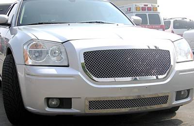 APS - APS Wire Mesh Grille Polish for 05-07 Dodge Magnum GR04GGH70S