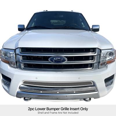 APS - APS Wire Mesh Bumper Grille Polish 15-17 Ford Expedition GR06GEB98T