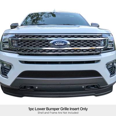 APS - APS GR06GEB99H Wire Mesh Bumper Grille Black for 18-24 Ford Expedition