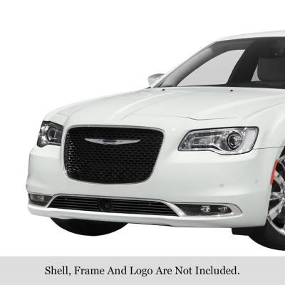 APS - APS Stainless Billet Bumper Grille Black for 15-23 Chrysler 300C/300S GR18FFC80J