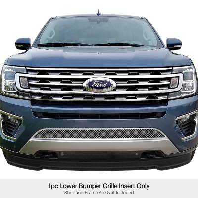 APS - APS Wire Mesh Bumper Grille Polish 18-24 Ford Expedition GR06GEB99T
