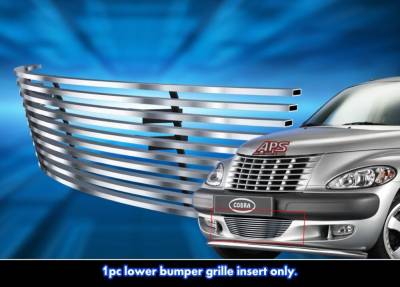 APS - APS Stainless Billet Bumper Grille Brushed for 00-05 PT Cruiser GR18FFE73C
