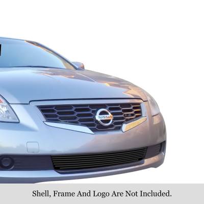APS - APS Stainless Billet Bumper Grille Black for 07-09 Altima Coupe GR14FFE67J