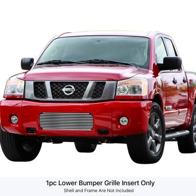 APS - APS Stainless Billet Bumper Grille Polish for 08-15 Nissan Titan GR14FFF15S
