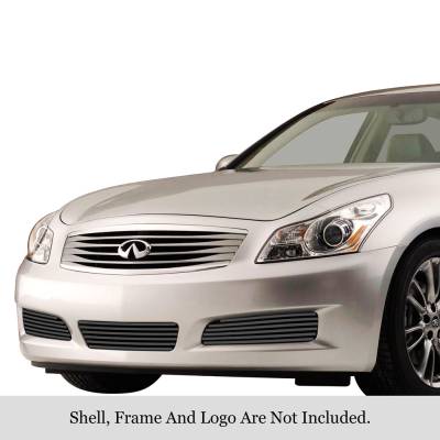 APS - APS Stainless Billet Bumper Grille Black for 07-08 G35 Sedan GR14FFH86J