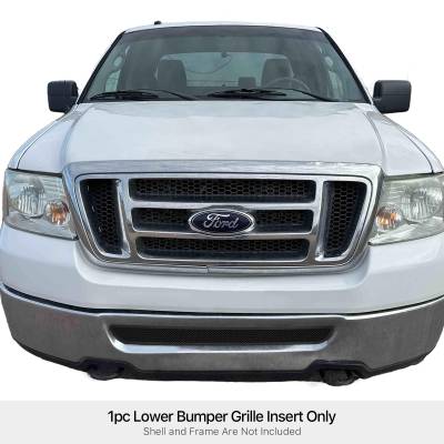 APS - APS Wire Mesh Bumper Grille Black 06-08 Ford F150 GR06GEC52H