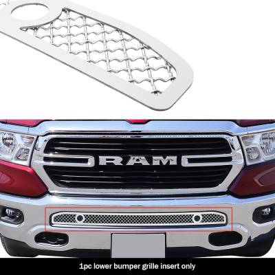 APS - APS Wire Mesh Bumper Grille Polish for 19-24 RAM 1500 GR04GEJ21S