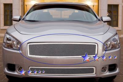 APS - APS Wire Mesh Grille Polish for 09-14 Nissan Maxima GR14GEB18T