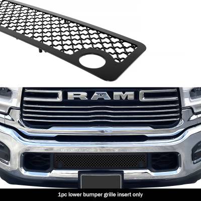 APS - APS Wire Mesh Bumper Grille Black for 19-24 RAM 2500/3500 GR04GEJ22K