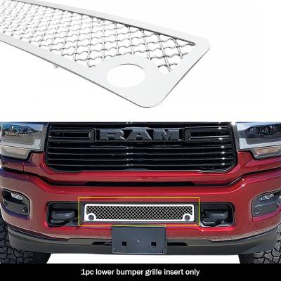 APS - APS Wire Mesh Bumper Grille Polish for 19-24 RAM 2500/3500 GR04GEJ22S