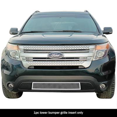 APS - APS Wire Mesh Bumper Grille Polish 11-15 Ford Explorer GR06GEE59T