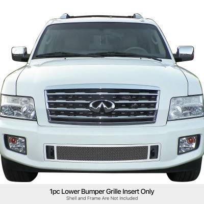 APS - APS Wire Mesh Bumper Grille Polish for 04-10 Infiniti QX56 GR14GED48T