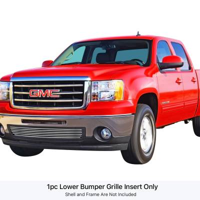 APS - APS GR07FFD95S Stainless Billet Bumper Grille Polish for 07-13 Sierra 1500/HD