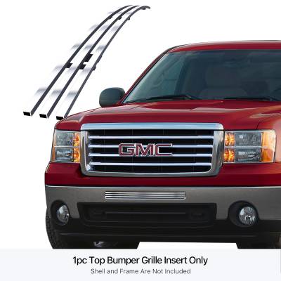 APS - APS Stainless Billet Bumper Grille Polish 07-13 GMC Sierra 1500/HD GR07FFE70S