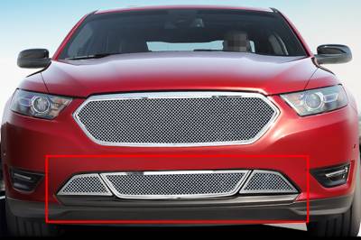 APS - APS Wire Mesh Bumper Grille Polish 13-19 Ford Taurus GR06GEI38T