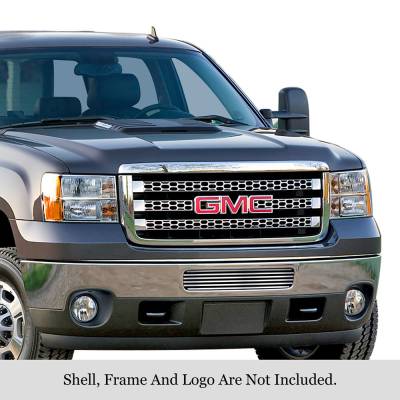 APS - APS Stainless GR07FFH35S Billet Bumper Grille Polish for 11-14 GMC Sierra HD