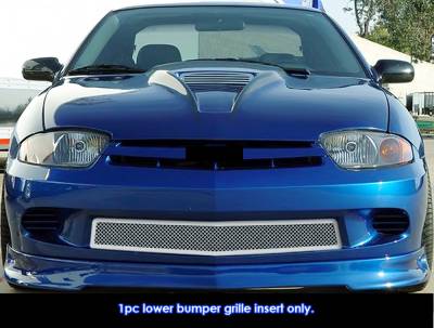 APS - APS Wire Mesh Bumper Grille Polish 03-05 Chevrolet Cavalier GR03GEG89T