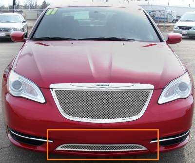 APS - APS Wire Mesh Bumper Grille Polish for 11-14 Chrysler 200 GR18GFH73T