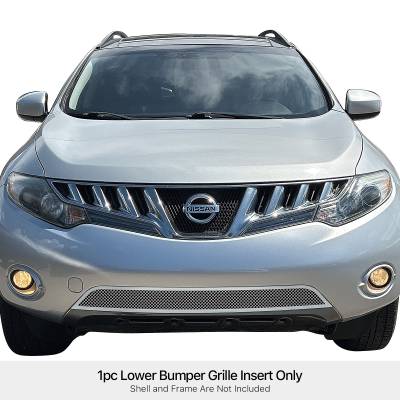 APS - APS Wire Mesh Bumper Grille Polish for 09-10 Nissan Murano GR14GEE68T