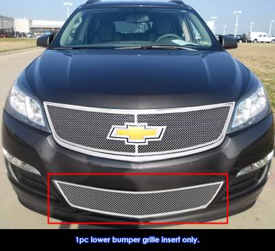 APS - APS Wire Mesh Bumper Grille Polish 13-17 Chevrolet Traverse GR03GEI49T