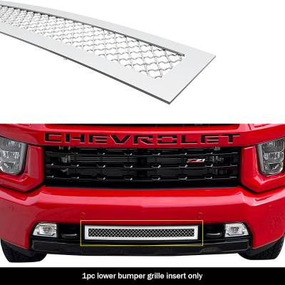 APS - APS Wire Mesh Bumper Grille Polish 20-23 Silverado 2500/3500 GR03GEJ14S
