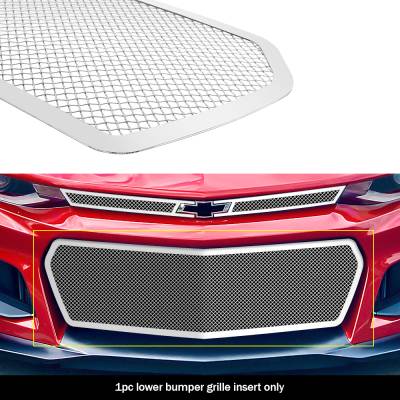 APS - APS Wire Mesh Bumper Grille Polish 19-24 Chevrolet Camaro ZL1 GR03GEJ95T