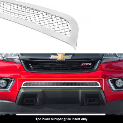 APS - APS Wire Mesh Bumper Grille Polish 15-20 Chevrolet Colorado GR03GFC17T