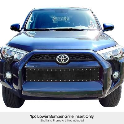 APS - APS Rivet Style Stainless Bumper Grille Black for 14-24 4Runner GR20LEI78H