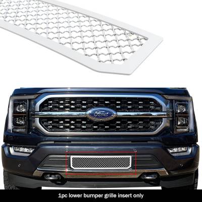 APS - APS Wire Mesh Bumper Grille Polish 21-23 Forf F150 GR06GFB34S