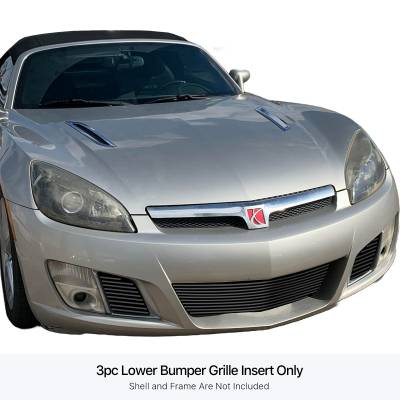 APS - APS Stainless Billet Bumper Grille Black 07-09 Saturn Sky Red Line GR19FGF20J