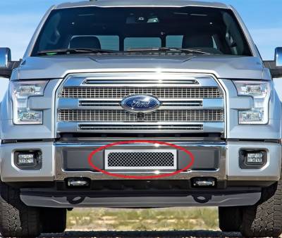 APS - APS Wire Mesh Bumper Grille Polish 15-17 Ford F150 GR06GFC13S