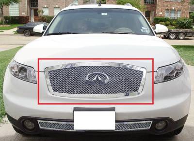 APS - APS Wire Mesh Grille Polish for 03-05 Infiniti FX35/FX45 GR14GEF11T