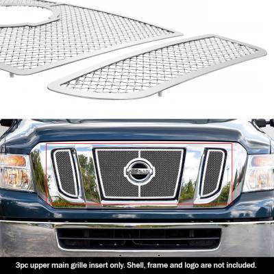 APS - APS Wire Mesh Grille Polish for 12-29 Nissan NV Van GR14GFC83T
