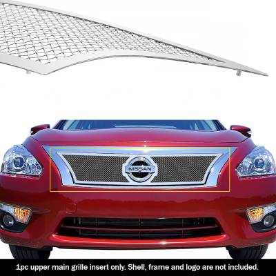 APS - APS Wire Mesh Grille Polish for 13-15 Nissan Altima GR14GFC85T